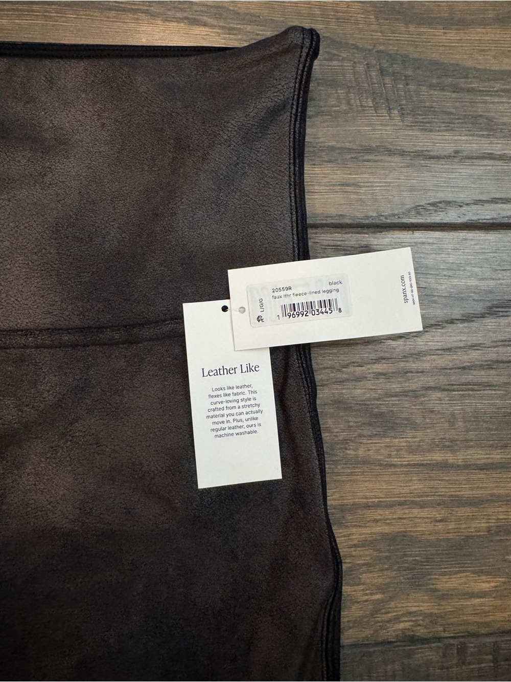SPANX Black Faux leather Leggings - Picture 3 of 4